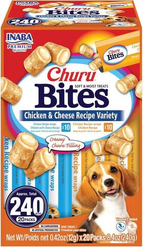 Ind725 Inaba Churu Bites Dog Treat Grain-free Baked Chicken Filled With Recipe