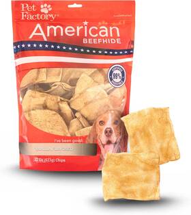 28352  Inc. American Beefhide Chips Dog Chew Treats - Vanilla Flavor 22 Oz