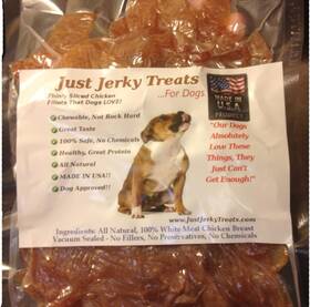 Inc. 313036620648 Natural Chicken Jerky Dog Treats - 1 Ingredient. Usa Made. No Fillers. Chemic