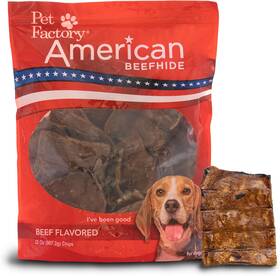 38346  Inc. American Beefhide Chips Dog Chew Treats - Beef Flavor 32 Oz