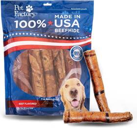 78340  Inc. 100% Made In Usa Beefhide 8 Inch Rolls Dog Chew Treats - Beef Flavor 15 Count/1 Pac