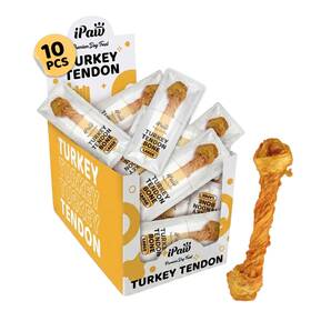 Ipaw 810175532578 Turkey Tendons For Dogs 10 Pcs Bulk Pack 100% 2.54 Ounce Of