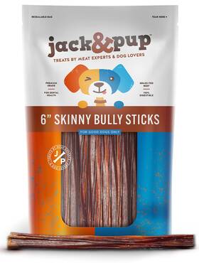 Jack&pup 810044054514 6 Inch Skinny Bully Sticks For Small Dogs 30 Pack Thin Odor Free Stick Jack&pup 810044054514 6 Inch Skinny Bully Sticks For Small Dogs 30 Pack Thin Odor Free Stick