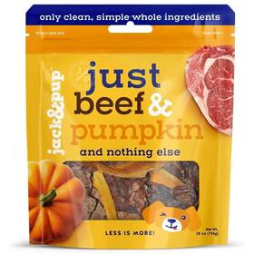 Jack & Pup 810044056037 2 Pack / And Just Beef Pumpkin Dog Treats 7 Ounce- Exp 02/06/25