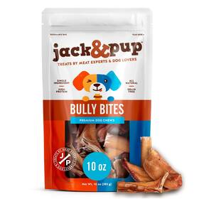 Jack&pup 810044057454 Bully Stick Bites For Small Medium Dogs - All-natural Healthy Treats 10oz