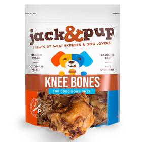 Jack&pup 850001933728 Beef Bones 10 Pack Knee Cap For Dogs Long Count Of 1
