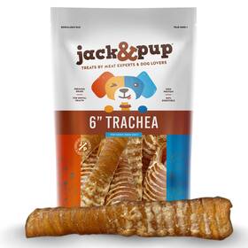 Jack & Pup 850004349007 Jack&pup 6 Inch Flat Beef Trachea For Dogs All Natural Single Ingredient Dog Tr