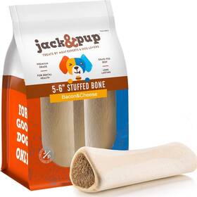 F347a Jack & Pup 850004349182 Jack&pup Filled Dog Bones For Aggressive Chewers 5 To 6 Inch 3 Count Pack Of 1