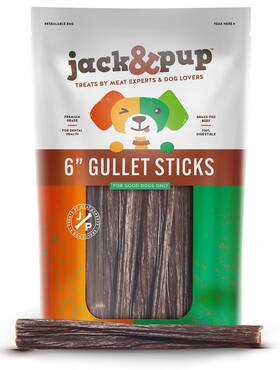 Jack & Pup 850008011665 Jack&pup 6-inch Gullet Sticks For Dogs Odor Free Joint Health Support Dog C