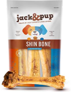 F231-8shnbn3 Jack&pup Roasted Meaty Beef Shin Bone Dog Treats 8-11 Inch 3 Count Pack Of 1