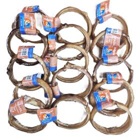 J4rbo1 Jack & Pup 15 Pack - Odor Free Bully Sticks Ring Shaped 4 Inch 100% Beef Chews For Dogs