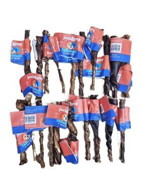 J6twskb01d Jack&pup Set Of 20pc 6in Bully Twister Sticks No-odor Puppies Seniors And Light Chewers