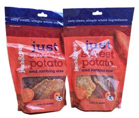 Jjsp08 Jack&pup 2 Bags - Just Sweet Potato All Natural Single Ingredient Oven Baked Dog Treats