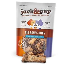 Jrbb24a Jack & Pup Rib Bones For Dogs All Natural Beef Bone Bites 24 Oz