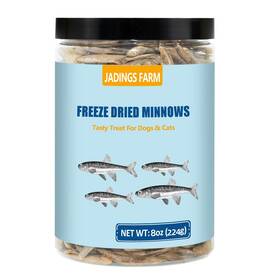 Jadingsfarm 717813836718 Minnows 8 Oz Freeze Dried 100% Natural Premium Cat And Dog Treats