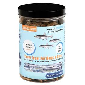 Jadingsfarm 747193564185 Freeze-dried Minnows 4 Oz - 100% Natural Treats For Cats And Dogs