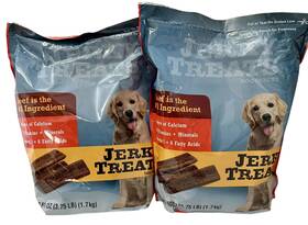 757254 Jerky Treats 2x Tender Beef Strips Dog Snack 3.75lb Each Total 7.5 Lbs Usa