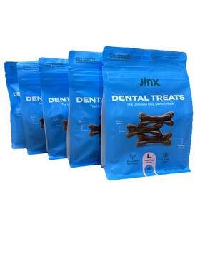 Jinx 850012112631 Dental Chews Treats For Large Dogs The All Natural Dog Hack 5 Pack