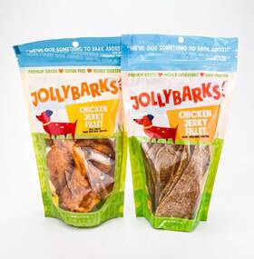 Jolly Barks 850012766445 Chicken Jerky Fillet 8 Oz Each Lot Of 2 Bb 8/2026