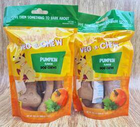 Lmvcpb05 Jolly Barks J&c Pets 2 Bags - Pumpkin Flavor Chew For Dog Grainfree Based Fruit Vegie Treat