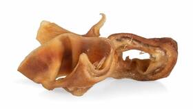 00118 Jones Natural Chews Pig Ear Snacks 8 Oz Bag Of Usa-made Dog Treats Cut Into Strips 4gaa