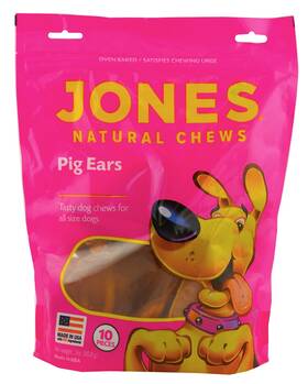 140jo Jones Natural Chews 10-pack Pig Ears Premium And Standard Dog Usa Made 4g11