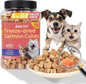 Just Try 313106191139 6.7 Oz Freeze-dried Salmon Treats For Dogs And Cats - Single Ingredient