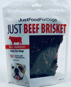 Justfoodfordogs 799471557471 Just Beef Brisket Treats For Dogs 5 Oz 141 G Exp. 04/25