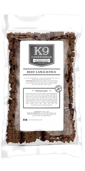 K9 Connoisseur 198715207118 Beef Lung Dog Training Treats 8 Oz All Natural Grain Free Usa Made