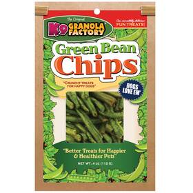 K9 Granola Factory 638632237916 Green Bean Chips Dog Treats 4oz Pack Of 3