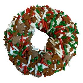 K9 Granola Factory 693057823021 Gingerbread Man - Gourmet Christmas Donut Dog Treat 3pk