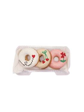 K9 Granola Factory 878803001667 Gourmet Donut Puppy Love Valentine Dog Treat- 3 Pack