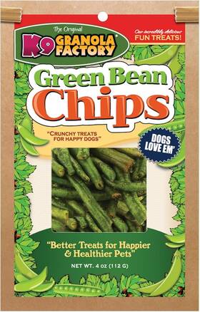 K9 Granola Factory 878803007072 Green Bean Chips Dog Treat 5 Oz