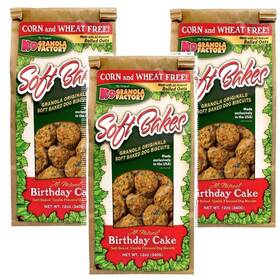 B07k8td9t6 K9 Granola Factory 3 Pack Of All Natural Soft Bakes Birthday Cake
