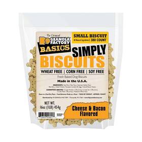 K900801 K9 Granola Factory Cheese And Bacon Dog Biscuits 1lb Usa Made Treats For Small Medium Breeds