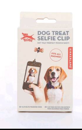 Dig01 Killerland Dog Treat Cell Phone Selfie Clip Get That Perfect Pooch Shot By Kikkerland - New