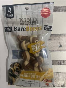 Kind Rewards 841351198967 Bare Bones For Dogs-1pk Of 4 Bones-brand New-ships N 24 Hours