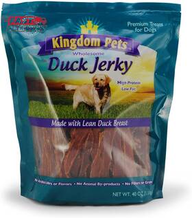 Kingdom Pets 445020881872 Duck Jerky Dog Treats With Only 3 Ingredients And No Fillers 2.5 Pound Bag