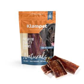 Klampet Naturals 850035125564 6-inch Flat Beef Jerky For Dogs 15 Pack 1 Count Of