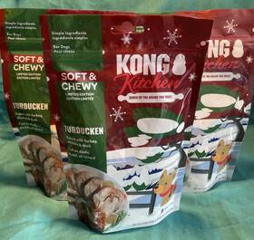Kong 035585513225 3 Kitchen Turducken Soft And Chewy Dog Treats - 5 Oz Bags