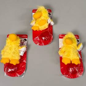 1586220 Kong 3 Pack Non-toxic Material No Stuffing Duck Dog Toy With Extra Squeaker Xs