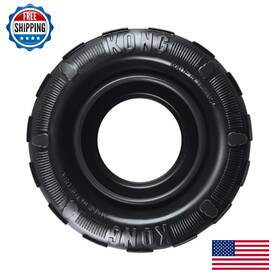 B007b6vu3w Kong Extreme Tires Durable Natural Rubber Dog Chew Fetch Treat Toy