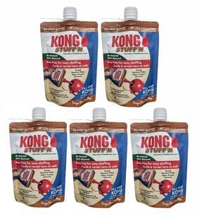 Kong Stuff 035585361550 Dog Treats Peanut Butter Flavor By 6oz Squeeze Packets 5 Pk Exp 1/26