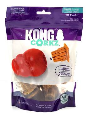Xck1 Kong Corkz Topper Savory Flavor Dog Chew Treats Fits S M L 10 Count