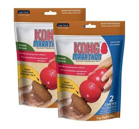 Xcp21 Kong Marathon Peanut Butter Recipe Grain-free Dog Chew Large Treats 4 Count