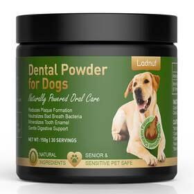 Ladnut 747696400508 Dog Teeth Cleaning Powder Natural Dental For Plaque Remove Tartar Cont