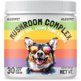 Lpmush30 Legitpet Mushroom Complex Treats For Dogs With Reishi Shiitake And Turkey Tail Mushr