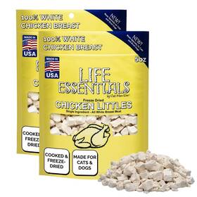 790652 Life Essentials By Cat-man-doo Chicken Littles - 2 Pack Of 5oz Bags Freeze Dried And Dog Treat