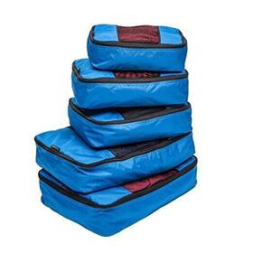 Twpc-26 Lifetime Brands Inc. Luggage Packing Organization Cubes 5 Pack 2 Small Medium 1 Large Blue