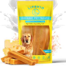 Lifevio 860009202108 Premium Himalayan Yak Cheese Dog Chews - Long Lasting Sticks Pack Of 4